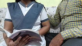 Teacher bribes student for pussy repair in roleplay