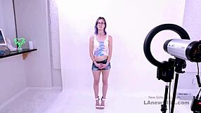 Purple-Hair Model Gets Fucked During Audition