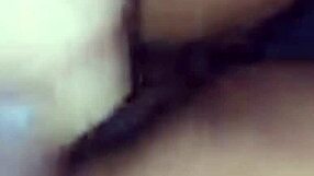 Ebony Babe Plays With Pussy Using Big Dildo