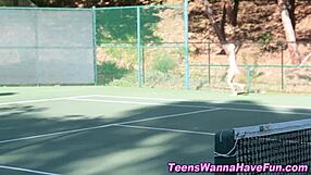 Teen lesbians indulge in cunt eating at the party