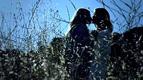 Scarlet red and blake eden intensely enchant in lesbian passion