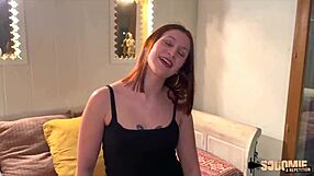 Katy, the sexy brunette, is very excited by anal fucking, isn't she?