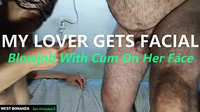 Does My Lover Crave Facials? Blowjob Ends With Cum On Face