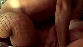 Big man destroying pussy on sofa, blondie fesser adds twist