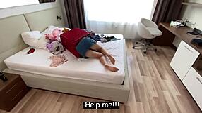 dumb stepsister gets stuck in a suitcase during a prank