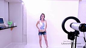 Purple-Hair Model Gets Fucked During Audition