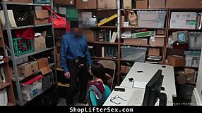 TEEN SHOPLIFTER GETS CAUGHT AND PUNISHED WITH HARDCORE SEX IN OFFICE