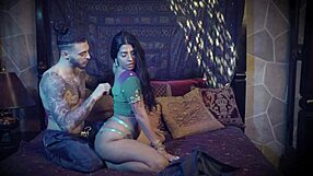 Queen jasmine and adonis breed in foreplay films with roleplay