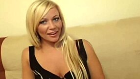Shaved pussy blondie milf rides big black cock while wearing high heels and moaning loudly