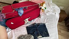 dumb stepsister gets stuck in a suitcase during a prank