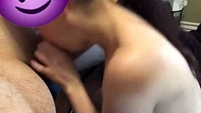 Latina slut dances then swallows cum.