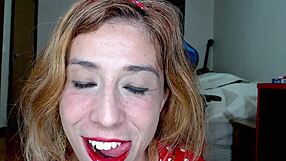 Brazilian slut smokes while showing her wet pussy.