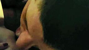 Driftwood and Barefoot Kontessa engage in detailed oral sex on her shaved pussy.