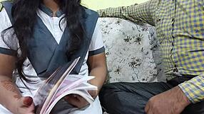 Teacher bribes student for pussy repair in roleplay