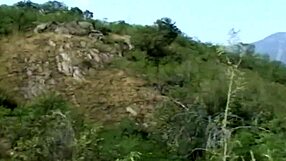 Neglected Brunette Milf Fucked in Woods by Two Horny Strangers