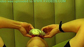 Giant wolf uses rough tongue to invade college guy's mouth hole