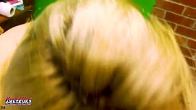 Petite blonde cutie Olyssia gets her wet pussy and tight ass deeply pounded.