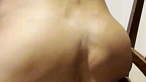 wife explores big dildos in solo masturbation session