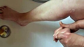 Washing Dirty Feet In The Bathtub