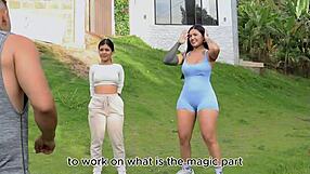 workout routine ends in hot sex with tattooed latina part 1 - dilan clavijo