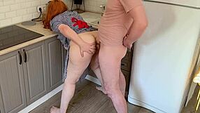Mature Stepmom Jerked Off His Cock Before Anal Sex and Gave a Blowjob!