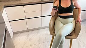 Horny Stepmom Spies On Stepson And Brazenly Fucks Him - Russian Amateur With Conversations