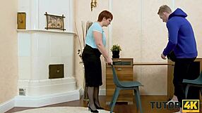 tutor4k pretty tutor forgets lesson, copulates with student 😏