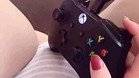 Curious step sister caught masturbating and filled with cum