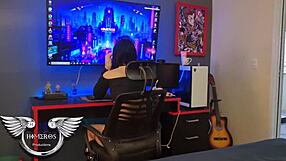 My Daughter's E-Girl Friend Lost the Game, So I Consoled Her with My Cock in Her Tight Pussy