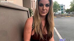 dirty blonde bombshell offers her sexy milf ass to horny stud for hardcore action