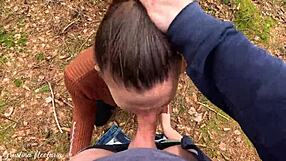 real russian couple caught giving unexpected blowjob in the woods