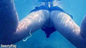 Underwater Creampie While Swimming After Cum Inside Pussy