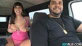 does this thick babe really love big cock on the bus?