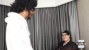 The perverted librarian seduces patrons with her big ass and monster cock