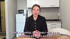 You Want To Keep Your Job Then Take Off Your Knickers And I'll Punish You Hard