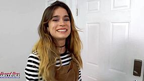 Exotic Brunette Pamela Sucks Cock Intensely