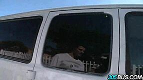 Julie J, 21, French Babe, Gets Humiliated in Public Bus Sex for Cash!