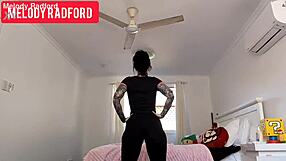 Milf Melody Radford in sheer leggings GETS FUCKED