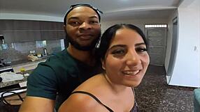 Stepsister Enters Room for Cum Teasing Dance in New Condo