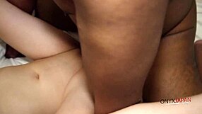 curious japanese beauty takes first black cock and creampie