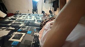 horny neighbor gets intimate at home in casual video