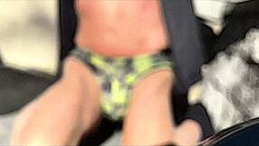 Blurry Sketchy Stretching Strip Outside Underwear Mild Winter