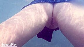 Underwater Creampie While Swimming After Cum Inside Pussy