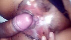 Latina woman enjoys traditional attire with side thong