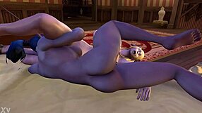 I watch draenei and night elf doin' lesbian 69