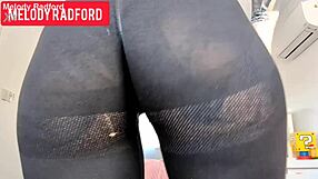 Milf Melody Radford in sheer leggings GETS FUCKED