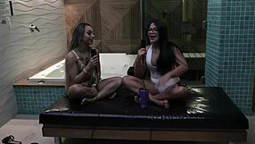 Bianca Demarchi's porn journey starts with bathroom meme and navel licking.