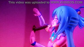 Aqua from Konosuba discovers the glory hole in a hidden spot