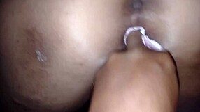 Overwhelming ecstasy from wet pussy fucked hard in ass.
