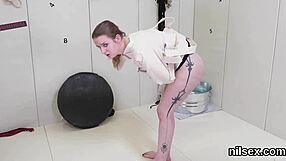 flirty girl trapped in asshole asylum for uninhibited therapy